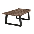 LIZARD Slim Coffee Table 115x65 Acacia Walnut Finish (Black Paint)