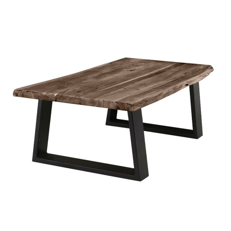 LIZARD Slim Coffee Table 115x65 Acacia Walnut Finish (Black Paint)