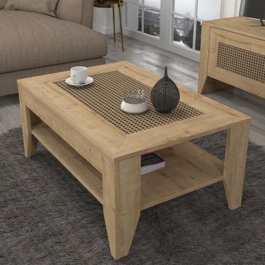 Τραπεζάκι σαλονιού Madura Megapap χρώμα sapphire oak 90x60x40εκ.