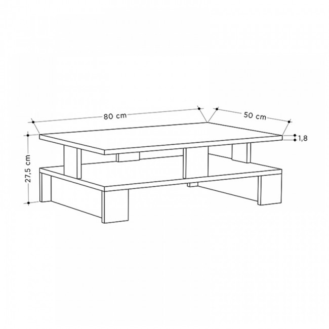 Τραπεζάκι σαλονιού Mansu Megapap χρώμα φυσικό οξιάς 80x50x27εκ. Τραπεζάκι σαλονιού Mansu Megapap χρώμα φυσικό οξιάς 80x50x27εκ.