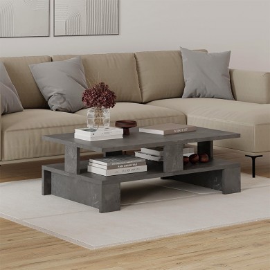 Mansu Megapap melamine coffee table in retro grey color 80x50x27cm.