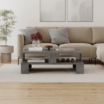 Τραπεζάκι σαλονιού Mansu Megapap χρώμα γκρι ρετρό 80x50x27εκ. Τραπεζάκι σαλονιού Mansu Megapap χρώμα γκρι ρετρό 80x50x27εκ.