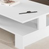 Τραπεζάκι σαλονιού Mansu Megapap χρώμα λευκό 80x50x27εκ.