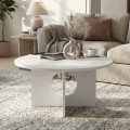 Mara Megapap melamine coffee table in white color Ø75x36.8cm.
