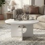 Mara Megapap melamine coffee table in white color Ø75x36.8cm.