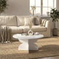 Mara Megapap melamine coffee table in white color Ø75x36.8cm.