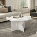Mara Megapap melamine coffee table in white color Ø75x36.8cm.