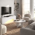 Mara Megapap melamine coffee table in white color Ø75x36.8cm.