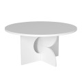 Mara Megapap melamine coffee table in white color Ø75x36.8cm.