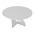 Mara Megapap melamine coffee table in white color Ø75x36.8cm.