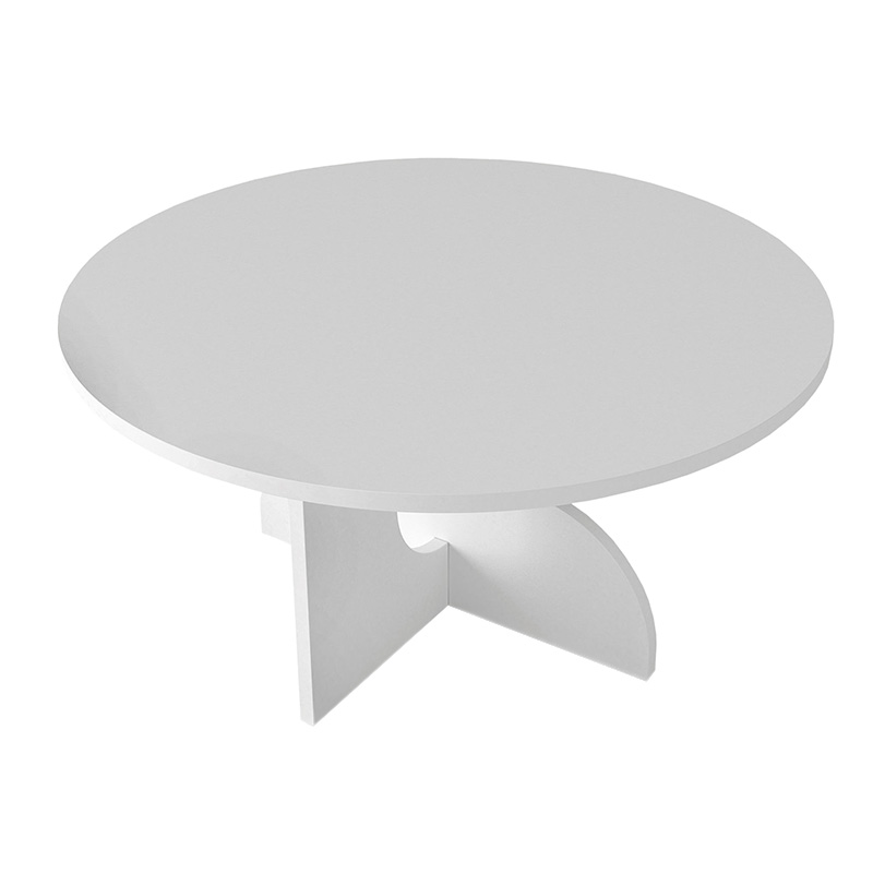 Mara Megapap melamine coffee table in white color Ø75x36.8cm.
