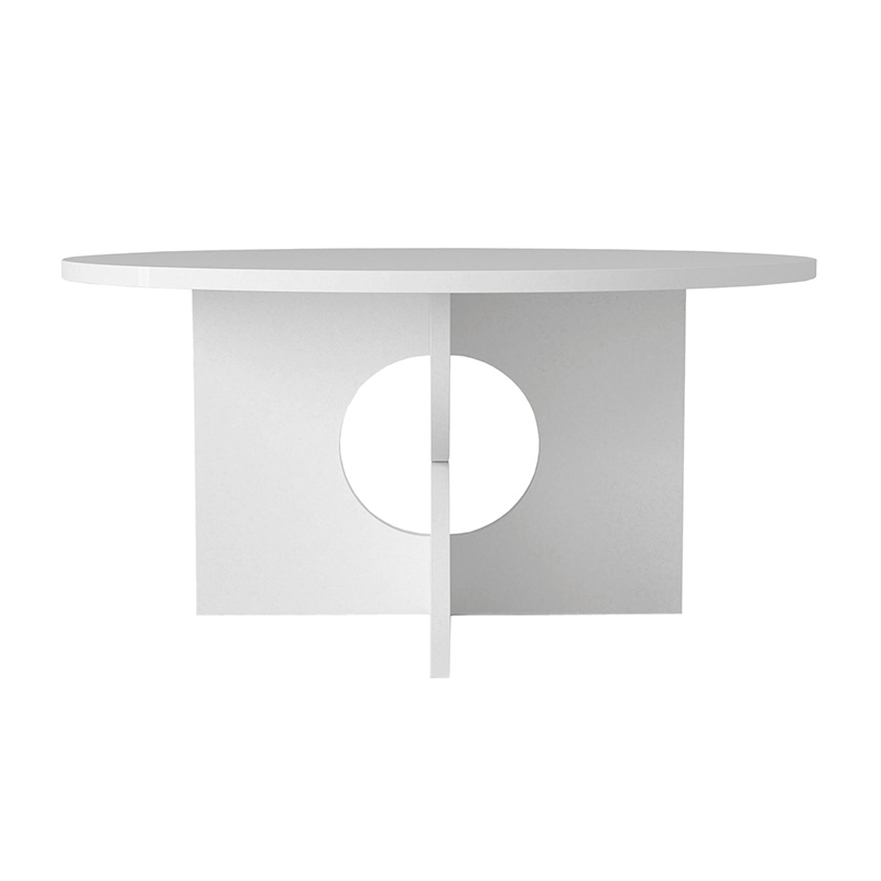 Mara Megapap melamine coffee table in white color Ø75x36.8cm.