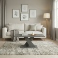 Marcello Megapap melamine coffee table in anthracite color 110x55x48cm.