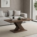 Marcello Megapap melamine coffee table in walnut color 110x55x47cm.