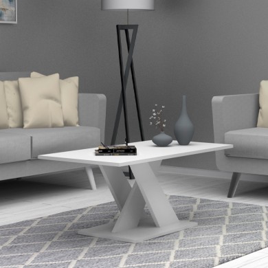Marcello Megapap melamine coffee table in white color 110x55x47cm.