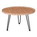 MATRIX Coffee Table D.76x45cm Natural/Metal Black