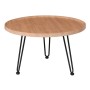 MATRIX Coffee Table D.76x45cm Natural/Metal Black