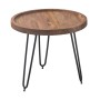 MATRI Coffee Table d.45x40 Acacia Natural Finish (Black Paint)