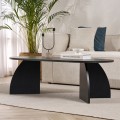 Τραπεζάκι σαλονιού Melina Megapap χρώμα black wood 120x60x40εκ.
