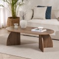 Melina Megapap melamine coffee table in walnut color 120x60x40cm.