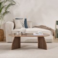 Melina Megapap melamine coffee table in walnut color 120x60x40cm.
