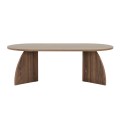 Melina Megapap melamine coffee table in walnut color 120x60x40cm.