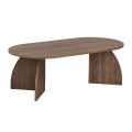 Melina Megapap melamine coffee table in walnut color 120x60x40cm.