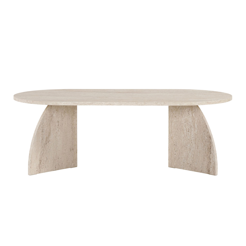 Τραπεζάκι σαλονιού Melina Megapap χρώμα travertine 120x60x40εκ.