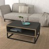 Modena Megapap melamine coffee table in anthracite color 90x60x41,6cm.