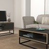 Modena Megapap melamine coffee table in anthracite color 90x60x41,6cm.