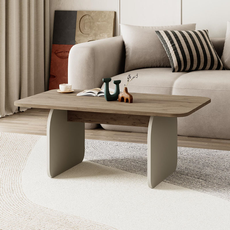 Pietra Megapap melamine coffee table in sepet oak - sandstone color 100x60x41.8cm.