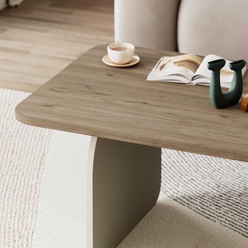 Pietra Megapap melamine coffee table in sepet oak - sandstone color 100x60x41.8cm.