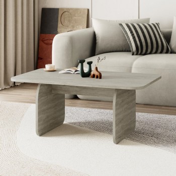 Pietra Megapap melamine coffee table in neo travertine color 100x60x41.8cm.