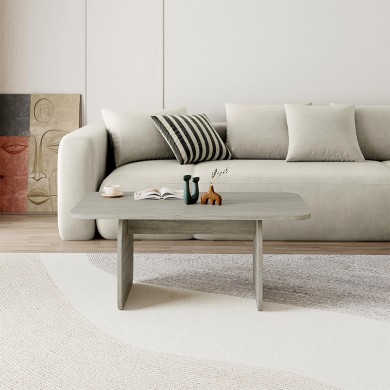 Pietra Megapap melamine coffee table in neo travertine color 100x60x41.8cm.