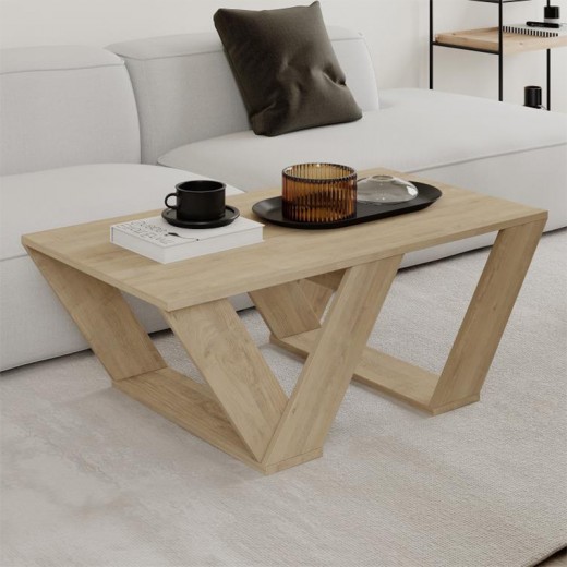 Τραπεζάκι σαλονιού Pipra Megapap χρώμα sapphire oak 110x60x40εκ.