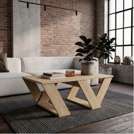 Pipra Megapap melamine coffee table in sapphire oak color 110x60x40cm.