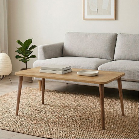 Plane Megapap melamine coffee table in sapphire oak color 90x55x41cm.