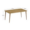 Plane Megapap melamine coffee table in sapphire oak color 90x55x41cm.