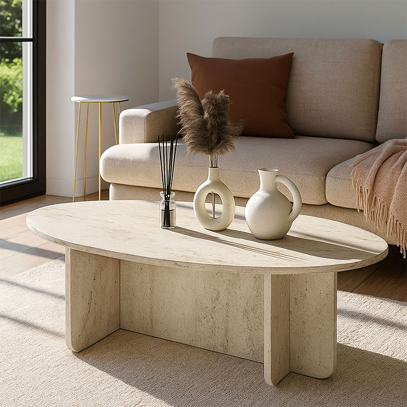 Ravey Megapap melamine coffee table in travertine color 120x60x39.8cm.