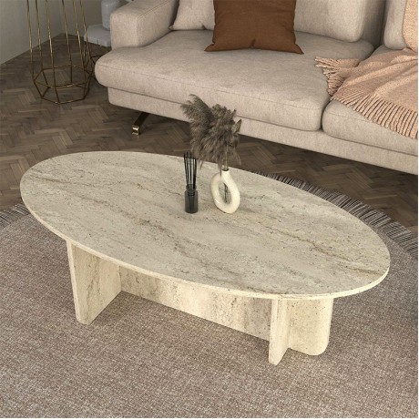 Ravey Megapap melamine coffee table in travertine color 120x60x39.8cm.