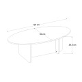 Ravey Megapap melamine coffee table in travertine color 120x60x39.8cm.