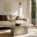 Ravey Megapap melamine coffee table in travertine color 120x60x39.8cm.