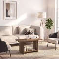 Τραπεζάκι σαλονιού Rema Megapap χρώμα καρυδί 80x40x41,8εκ.