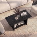 Τραπεζάκι σαλονιού Rema Megapap χρώμα sencron black 80x40x41,8εκ.