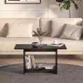 Τραπεζάκι σαλονιού Rema Megapap χρώμα sencron black 80x40x41,8εκ.