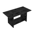 Τραπεζάκι σαλονιού Rema Megapap χρώμα sencron black 80x40x41,8εκ.