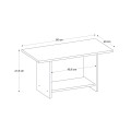 Τραπεζάκι σαλονιού Rema Megapap χρώμα sepet oak 80x40x41,8εκ.