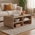 Τραπεζάκι σαλονιού Rovel Megapap χρώμα sepet oak 80,3x50x32,5εκ.
