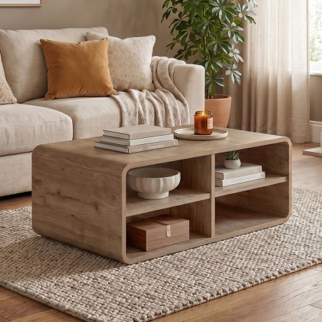 Τραπεζάκι σαλονιού Rovel Megapap χρώμα sepet oak 80,3x50x32,5εκ.