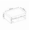 Τραπεζάκι σαλονιού Rovel Megapap χρώμα sepet oak 80,3x50x32,5εκ.